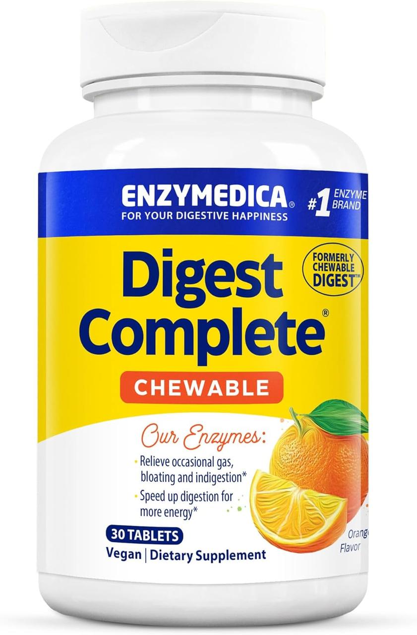 Enzymedica Digest Complete Chewable / Дигест компліт травні ферменти 30 жувальних таблеток