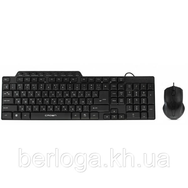 Комплект (клавіатура + миша) Crown CMMK-520B