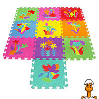 Детский игровой коврик мозаика растения, материал eva, от 0.5 лет, METR+ M 0386