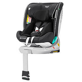 Автокрісло з поворотом та опорною стійкою ISOFIX Revolt CARRELLO на зріст 40-150 см Чорний