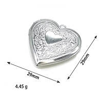 Медальйон-підвіска Серце під вставку фото на подарунок близькій людині 28041, фото 3