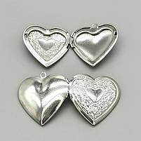 Медальйон-підвіска Серце під вставку фото на подарунок близькій людині 28041, фото 2