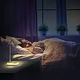 Бездротова, світлодіодна настільна лампа з USB та 3 рівнями яскравості, сенсорним керуванням, з енергозберігаючою портативною, фото 7