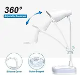 Бездротова, світлодіодна настільна лампа з USB та 3 рівнями яскравості, сенсорним керуванням, з енергозберігаючою портативною, фото 6