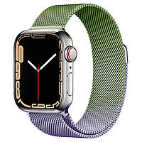 Ремінець міланська петля для Apple Watch Green Purple, 42/44/45/49мм
