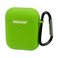 SM Чехол силиконовый с карабином для Apple AirPods/ AirPods 2 цвет 13 зеленый