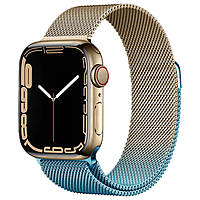 Ремінець міланська петля для Apple Watch Retro Gold Blue, 38/40/41мм