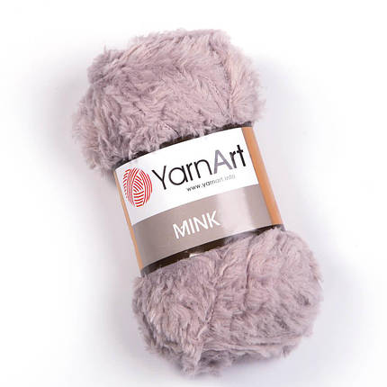 Пряжа YarnArt Mink, імітація хутра, колір 337, сіро-бежевий, фото 1