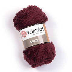 Пряжа YarnArt Mink, імітація хутра, колір 339, бордовий