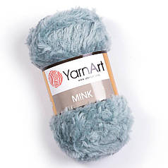 Пряжа YarnArt Mink, імітація хутра, колір 348, сіро-блакитний