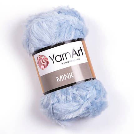 Пряжа YarnArt Mink, імітація хутра, колір 351, блакитний, фото 1