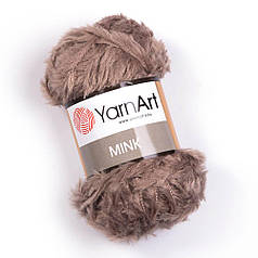 Пряжа YarnArt Mink, імітація хутра, колір 332, світло-коричневий