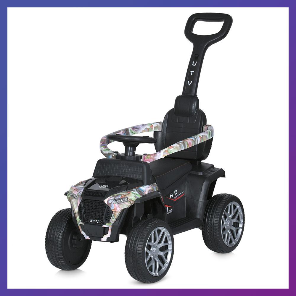 Дитяча каталка-толокар 2в1 Bambi Racer M 5731 з батьківською ручкою Білий