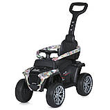 Дитяча каталка-толокар 2в1 Bambi Racer M 5731 з батьківською ручкою Білий, фото 2