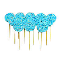 Безе на паличці Блакитне з контуром