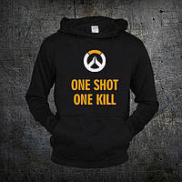 Худи Fruit of the Loom Один Выстрел Одна Смерть One Shot One Kill - Overwatch Черный M (92539 ZZ, код: 7583880