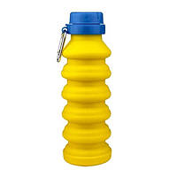 Складная силиконовая бутылка для воды 450 мл MAGIO MG-1043Y Yellow ZZ, код: 8294258