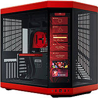 Корпус Hyte Y70 TOUCH Black-Red, Mid-Tower / ATX, Micro-ATX и Mini-ITX PC Case with PCIE 4.0 cable included