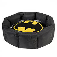 Лежанка для собак со сменной подушкой WAUDOG Relax Бэтмен 2 M 2 х 52 х 19 см Черный с желтым ZZ, код: 7687839