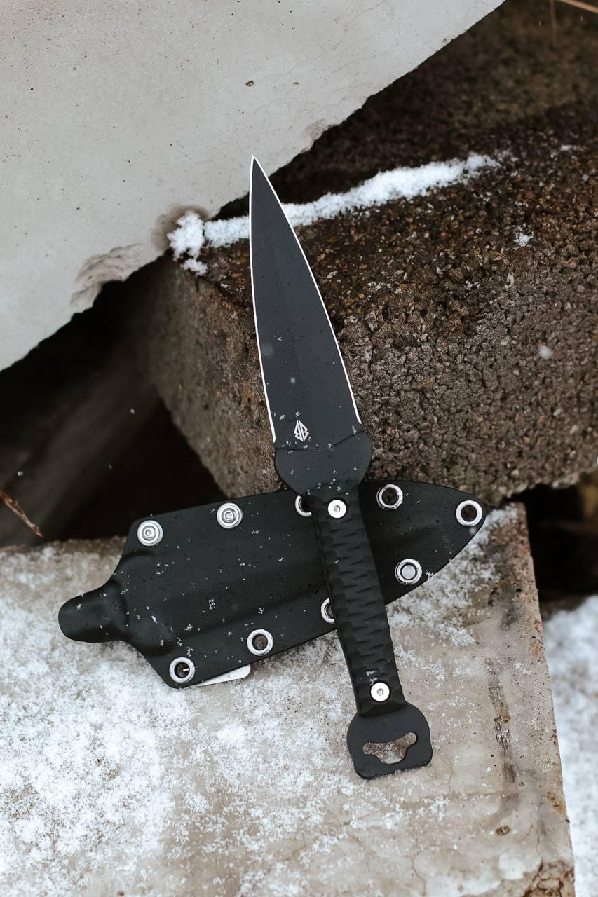 Тактичний та бойовий кинджал «Акінак #1» з піхвами з АБС пластику 50Х14МФ/59 HRC., фото 1