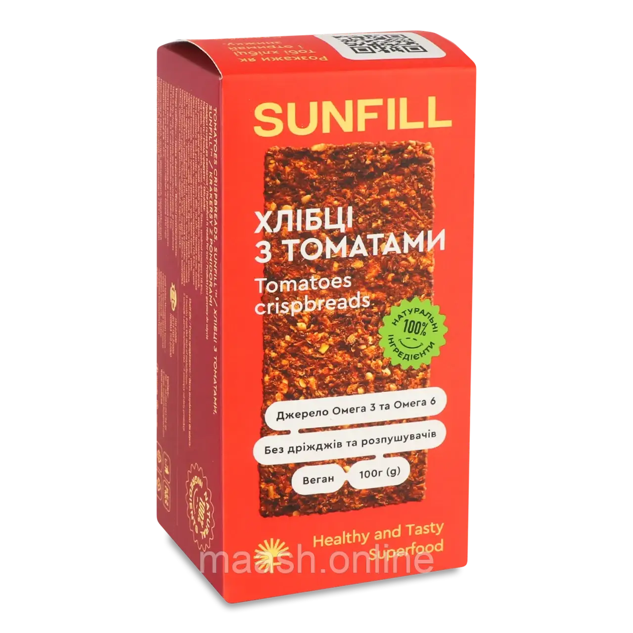 Хлібці з томатами Sunfill, 100 г