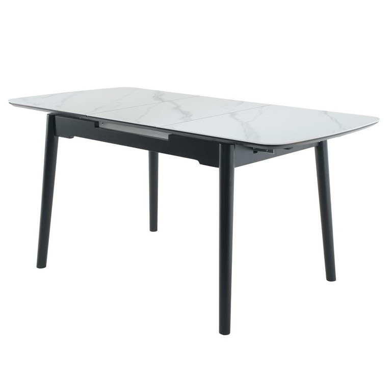 Стіл розкладний керамічний TM-87-1 White Marble Білий Мармур VetroMebel