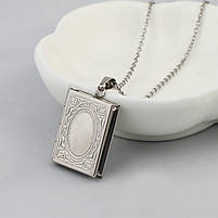 Медальйон на шию на подарунок. Підвіски на подарунок. Підвіска на шию. Жіночі кулони підвіски у формі книги, фото 5