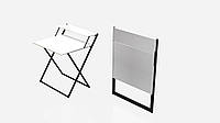 Стол трансформер Компакт 2 Ferrum-decor 750x790x720 Черный металл ДСП Белый 16 мм (KOM201) ZZ, код: 7697176