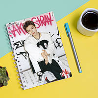 Скетчбук Sketchbook блокнот для рисования с принтом Группа Stray Kids А3 Кавун 48 ZZ, код: 8301680