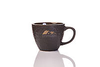Чашка-кружка керамическая черно-коричневая "Космос", 400мл