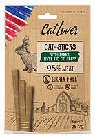Палочки для кошек с кроликом печенью и кошачьей травой CatLover Sticks rabbit liver 5*5g 1005 ZZ, код: 7837597