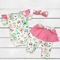 Комплект для новорожденных Dexters маки 68 см розовый бежевый (13107941788) GL, код: 8329017