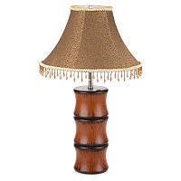 Настольная лампа классическая с абажуром Brille 60W TL-16 Коричневый IB, код: 7271284