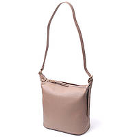 Практичная женская сумка с одной длинной ручкой из натуральной кожи Vintage 22306 Бежевая GL, код: 8374504