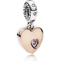 Серебряный шарм-подвеска Pandora Rose Часть моего сердца 787235CFP GL, код: 7361021