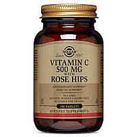 Витамин С с шиповником Vitamin C Solgar 500 мг 100 таблеток GL, код: 7701675