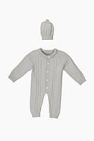 Комбинезон Unisex вязка детский Mini Papi 20037 62 см Серый (2000989812579) GL, код: 8310637