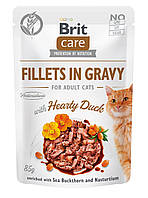 Влажный корм для кошек Brit Care Cat pouch 85 г (филе утки в соусе) (8595602540518) ZZ, код: 7567902