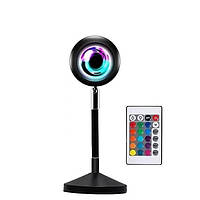 Атмосферна лампа-нічник USB імітує захід сонця Sunset Lamp