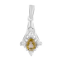 Серебряная подвеска SilverBreeze с цитрином nano 0.87ct (2122944) TS, код: 8025727