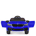 Дитячий електромобіль BMW M5 Competition (синій колір) з пультом дистанційного керування 2,4G, фото 3