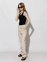 Женские джинсы карго с карманом 36 молочный MANGA plus ЦБ 00218951 GL, код: 8424601