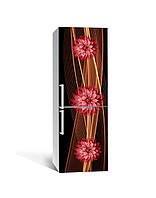 Наклейка на холодильник Zatarga «Цветочное танго» 650х2000 мм виниловая 3Д наклейка декор на ZZ, код: 6441012