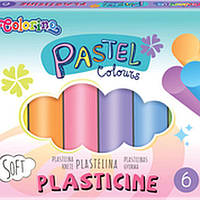 Пластилін 6 кольорів PASTEL COLORINO