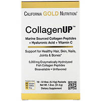 Комплекс для кожи, волос, ногтей California Gold Nutrition CollagenUp Marine Hydrolyzed Colla MN, код: 7738068