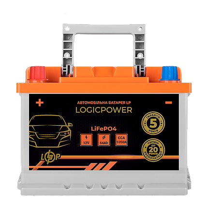 Автомобільний літієвий акумулятор LP LiFePO4 12V - 64 Ah (+ зліва) BMS 1050А, фото 1