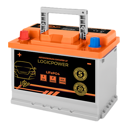 Автомобільний літієвий акумулятор LP LiFePO4 12V - 64 Ah (+ зліва) BMS 1050А, фото 3