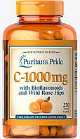 Витамин C Puritan's Pride Vitamin C-1000 mg with Bioflavonoids Rose Hips 250 Caplets ZZ, код: 7517346