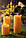 Свічка циліндр квітковий 80х150мм. зелена, фото 4