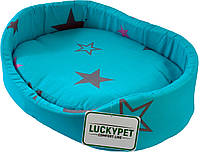 Лежак для собак и кошек Lucky Pet 8 Макс 66x89x16 см Бирюзовый (4820224212227) IB, код: 8243048